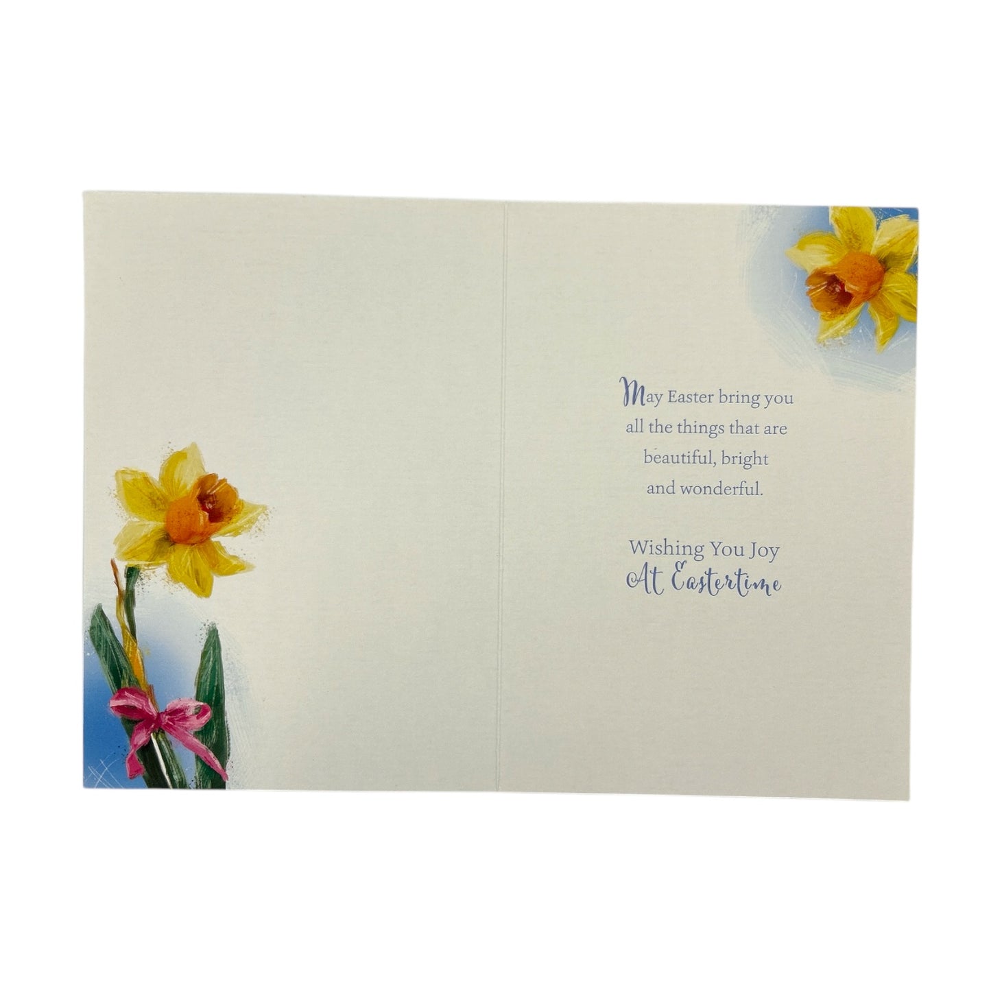 With Best Wishes Beautiful Yellow Tulip Flower Design Easter Card