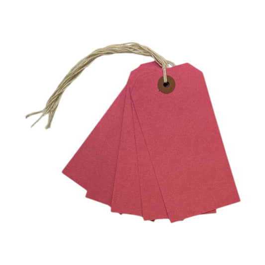 Box of 1000 Dark Pink Strung Tags 120mm x 60mm