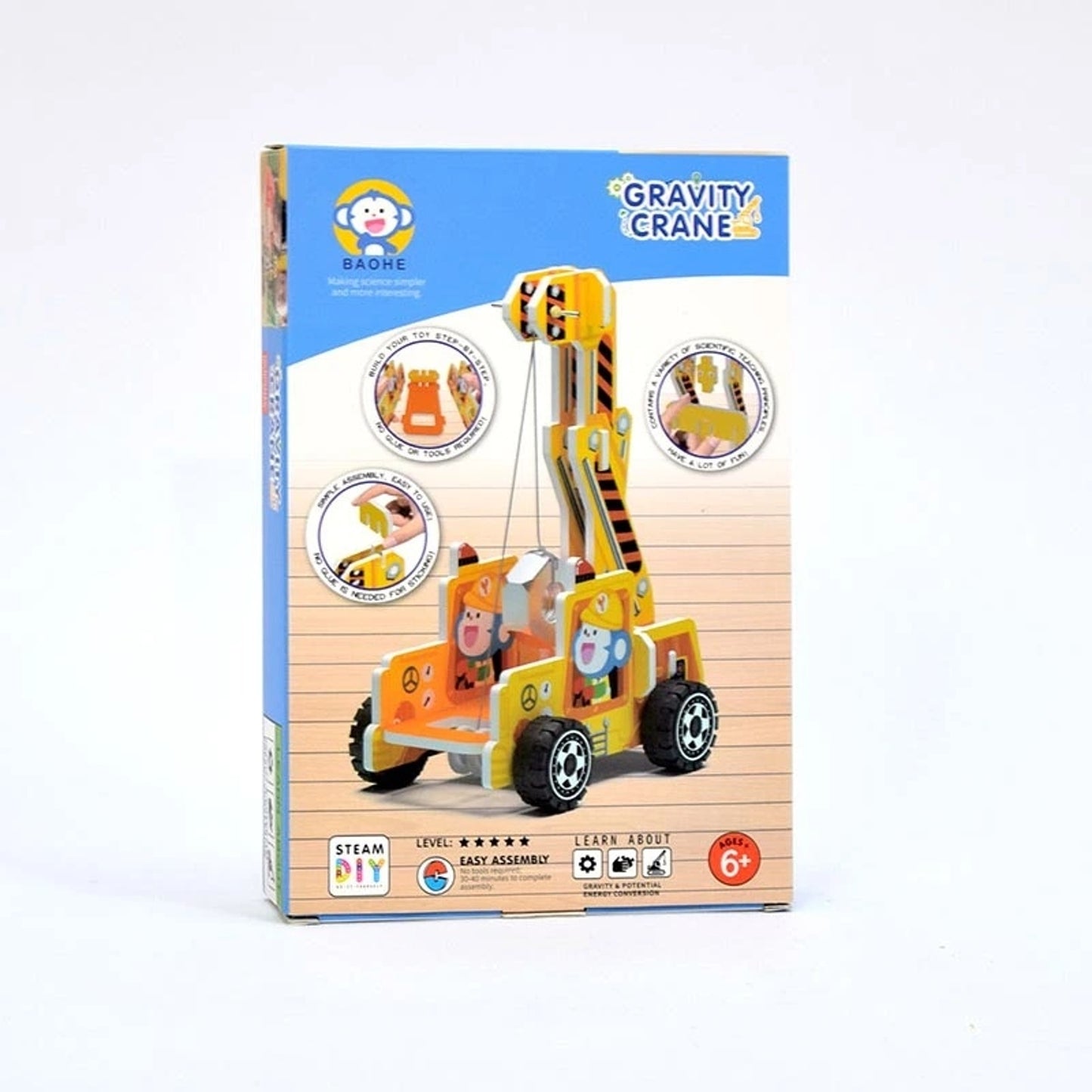 Gravity Crane DIY Mechanical Stem Toy with Instruction Book