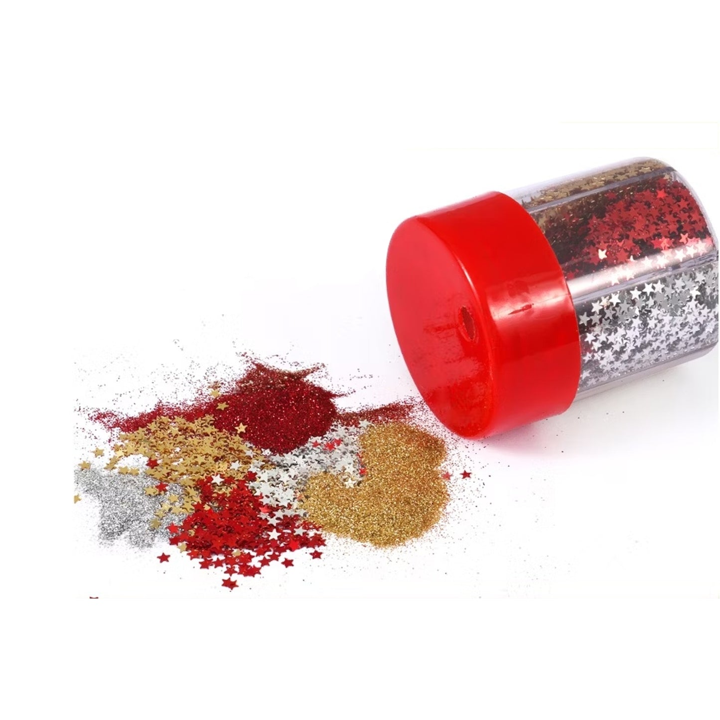 Pack of 6 Colors DIY Decoration Metallic Star Glitters