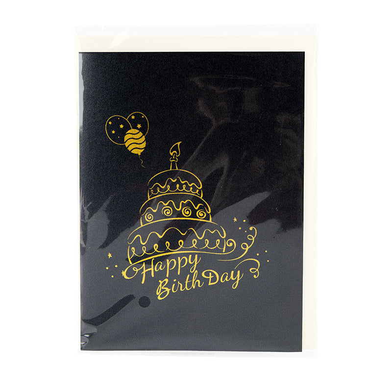 Golden Wishes 3D Pop Up Birthday Card