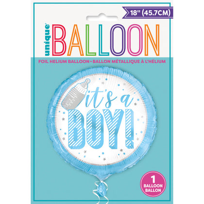 Blue It’s a Boy Round Foil Balloon 18