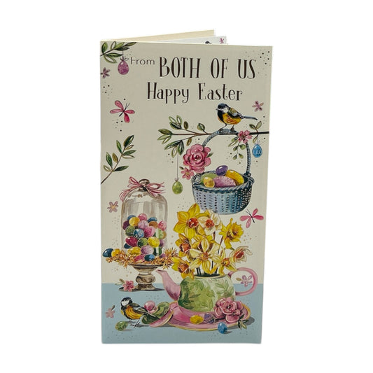 From Both Of Us Chicks And Eggs Foil Finished Design Easter Card