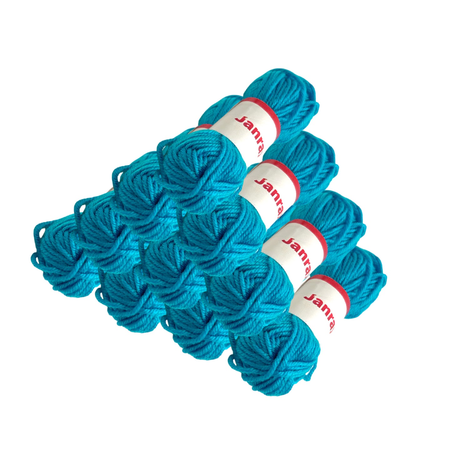 Pack of 5 Blue Acrylic Yarn Rolls – 10g each, 4 Strand 8 Ply Knitting Wool