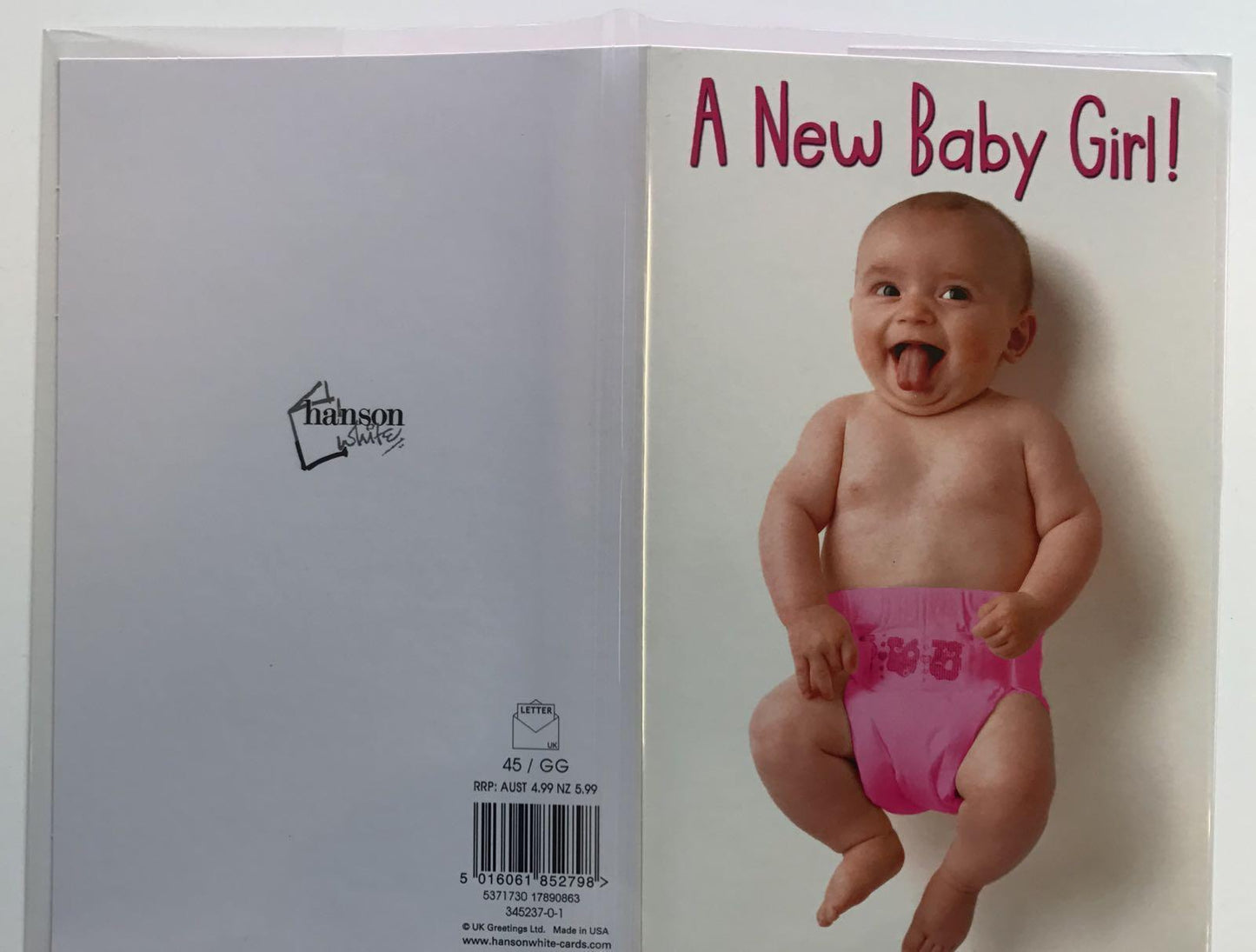 New Born Baby Girl Birth Congratulation Humour Greeting Card 