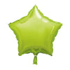 18" Lime Green Solid Star Foil Balloon