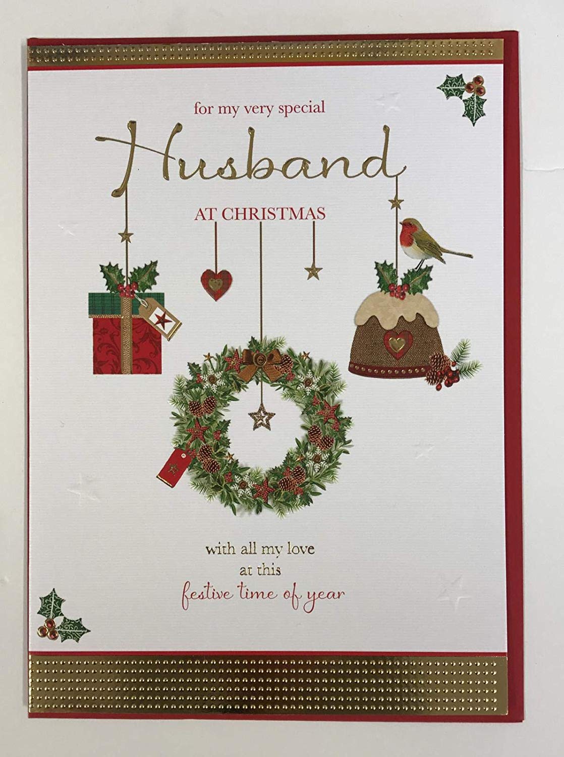 Very Special Husband Christmas Card - Greeting Card By Wishing Well 
