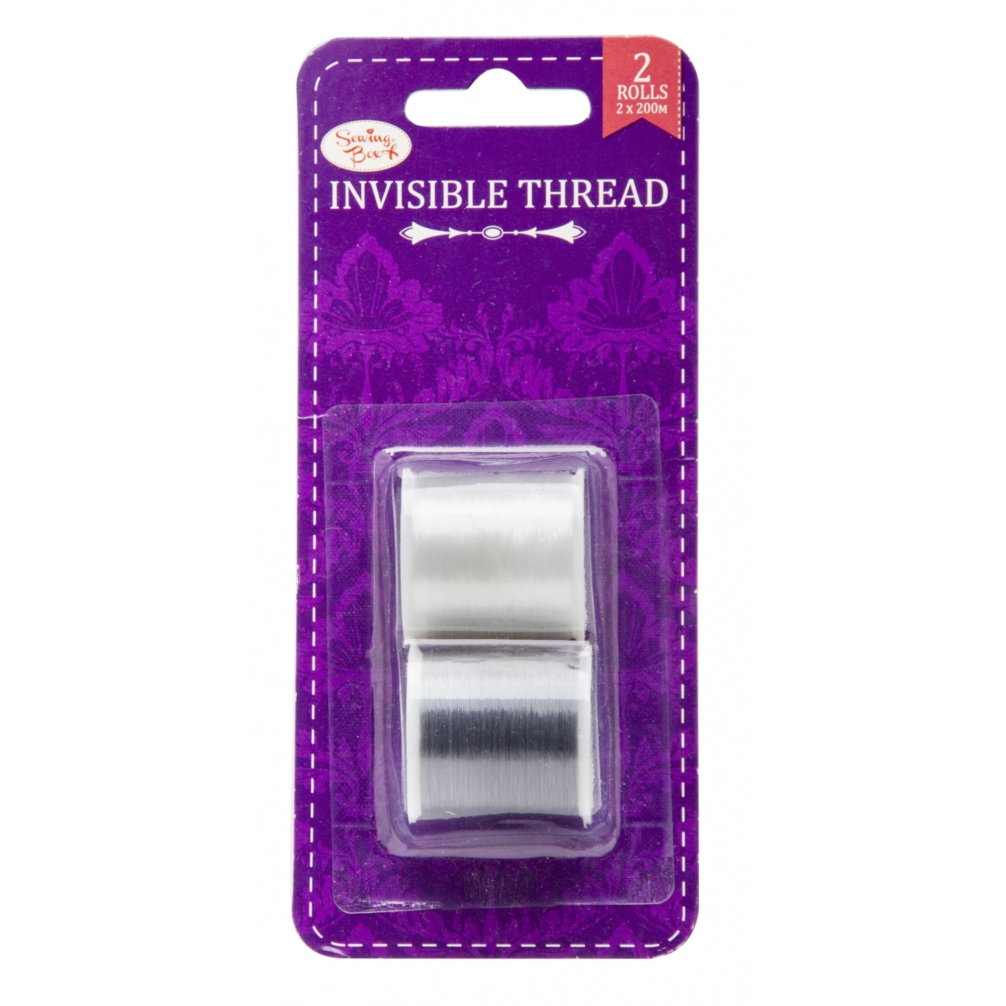 Pack of 2 Reels of Invisible Threads by Sewing Box– Choice Wholesale