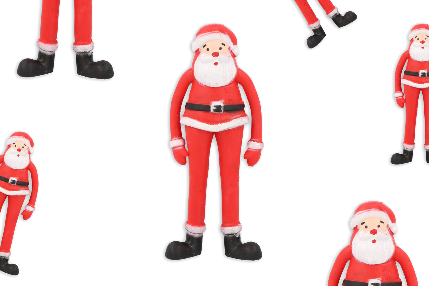 Pack of 6 Christmas Stretchy Santas 11.5CM