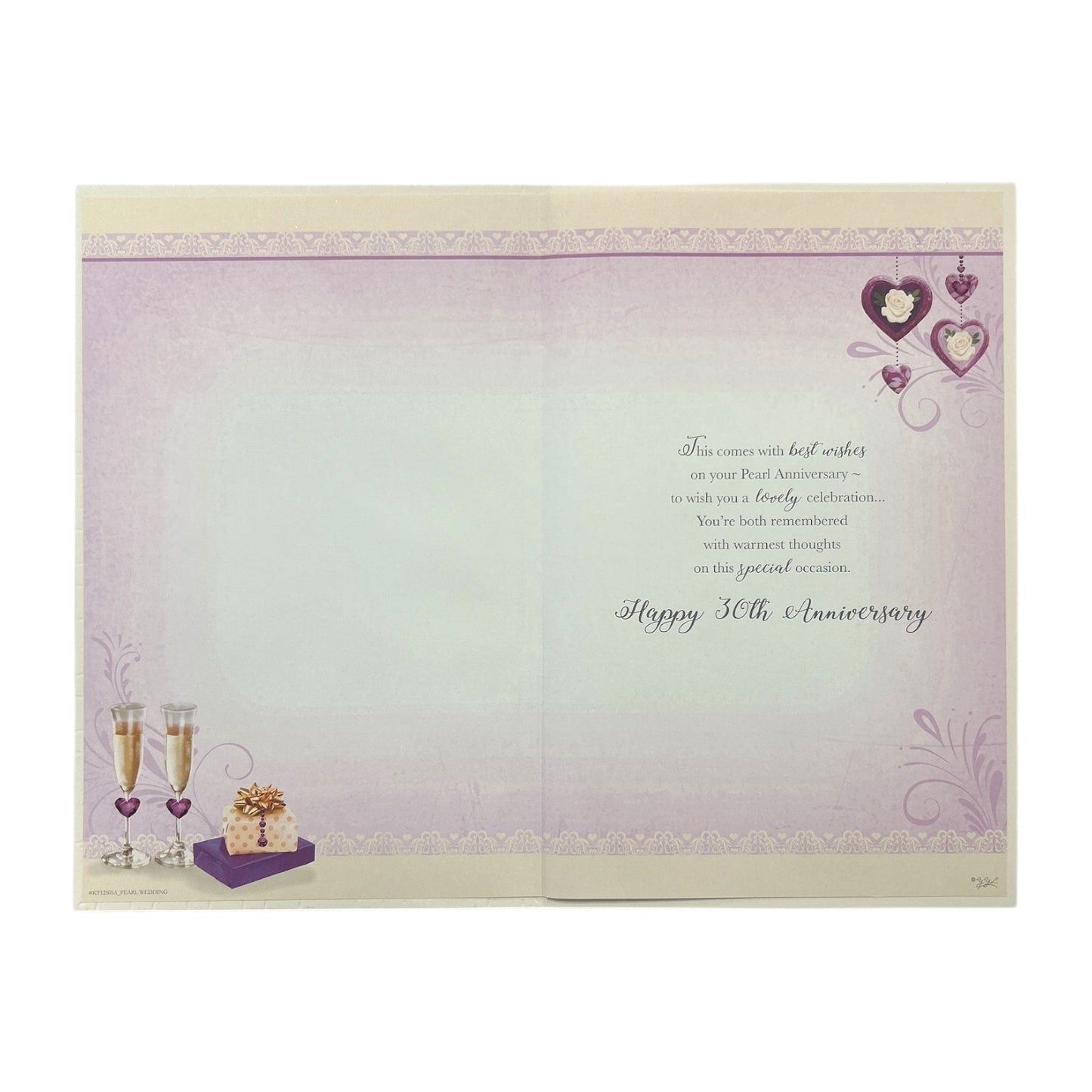 Pearl Wedding Keepsake Treasures Traditional Design Anniversary Card