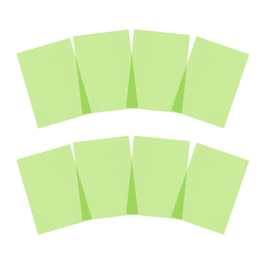 Pack of 8 A4 Plain Light Green Dyslexia Overlay Reading Sheets – PET Material, Rounded Corners