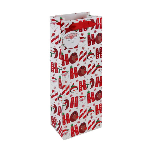 Ho Ho Ho Bottle Christmas Gift Bag