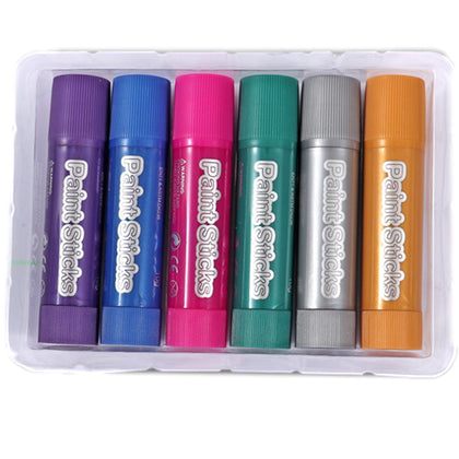 Pack of 6 Metallic Colour Paint Crayons