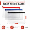 Janrax 8x5" Zip Clear Exam Pencil Case Red