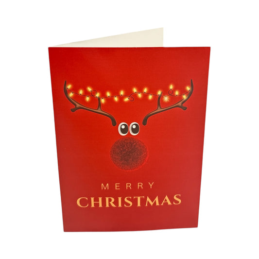 Pack of 20 Reindeer Small Blank Christmas Cards with Envelopes
