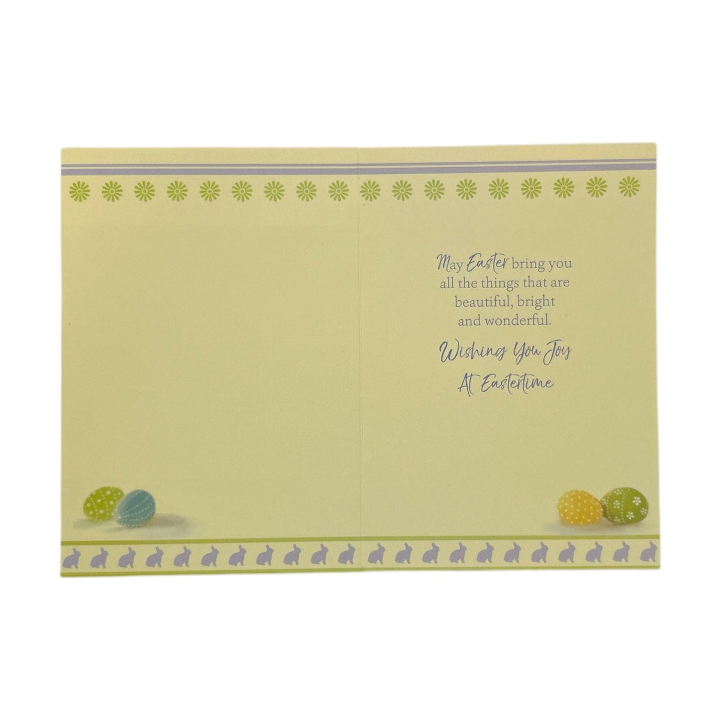 From All The Family Bucket of Flowers And Eggs Design Easter Card