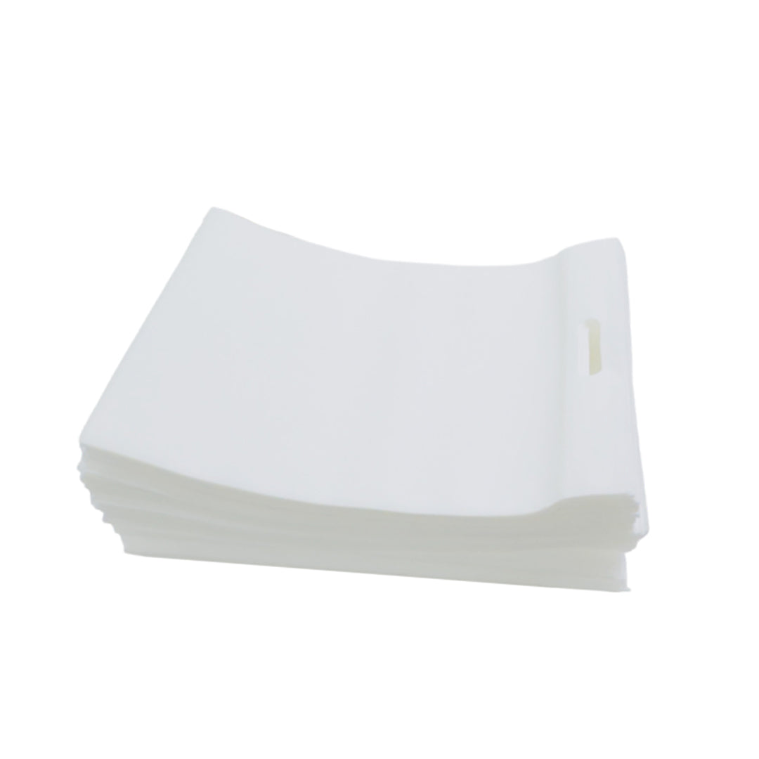 Pack of 100 White Coloured 50x40cm Non-Woven Patch Handle Bags
