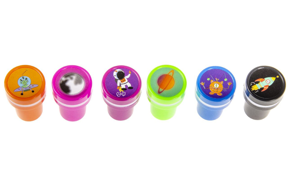 Pack of 24 Space Stamps - Party Bags Rewards Crafting Activities