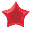 20" Ruby Red Solid Star Foil Balloon