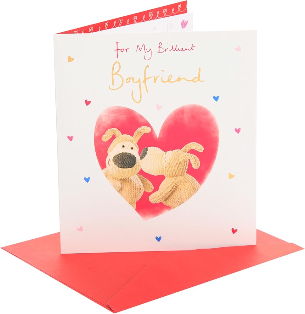 Boofle Kissing Boyfriend Valentine's Day Card
