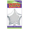 20" Silver Solid Star Foil Balloon