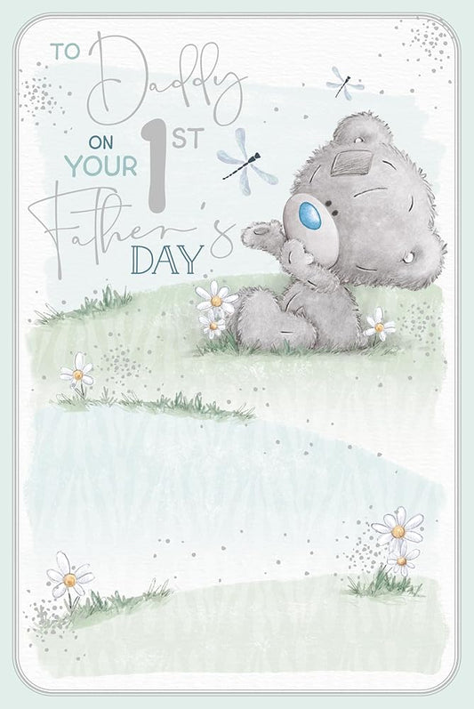 Bear In Daisies For Daddy First Father's Day Card