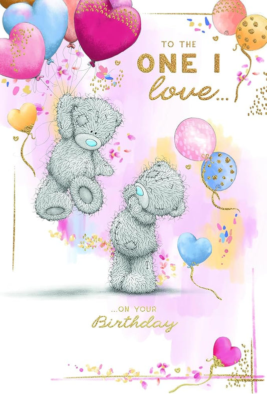 Bears And Balloons To The One I Love Birthday Card