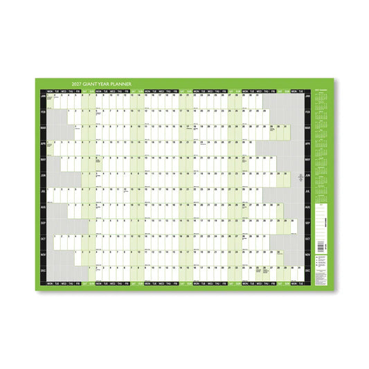 Janrax 2027 Giant Year Planner Unmounted - 1000 x 610mm