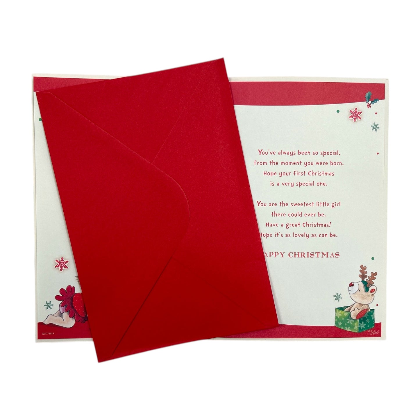 For a Special Baby Girl First Christmas Card