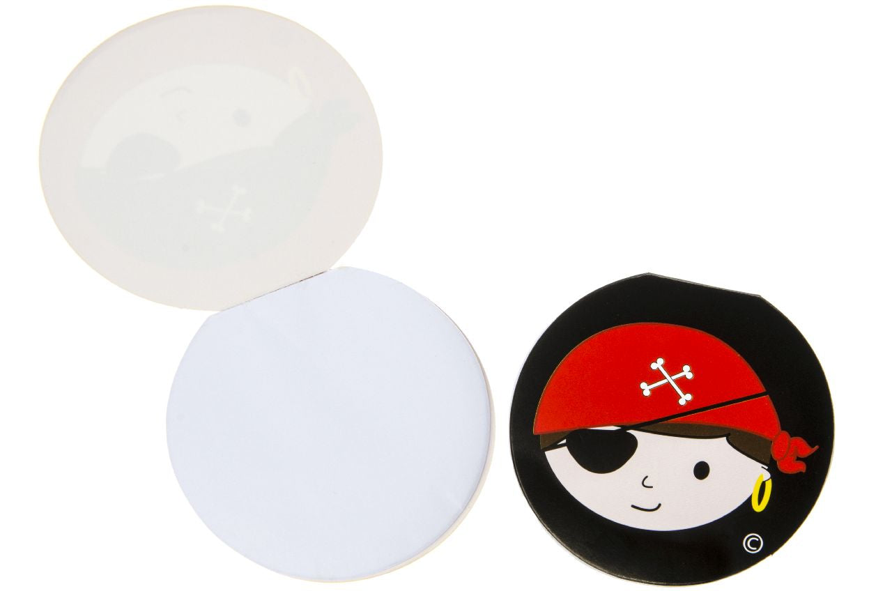 Single Round Pirate Design Notebook 8cm