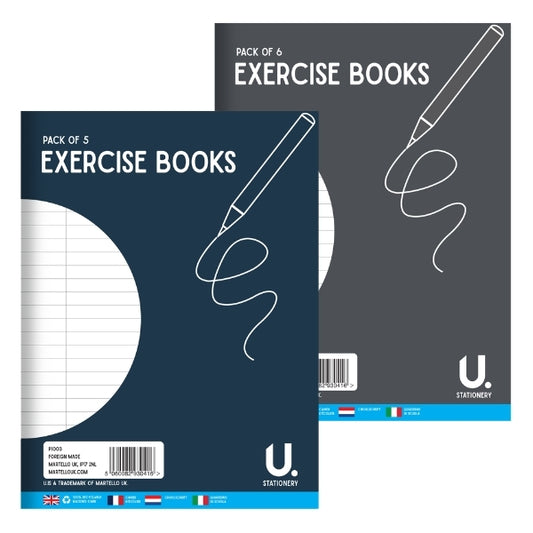 Pack of 5 32 Pages 15x20cm Exercise Books