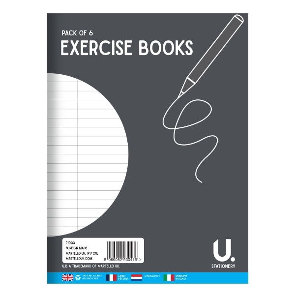 Pack of 5 32 Pages 15x20cm Exercise Books