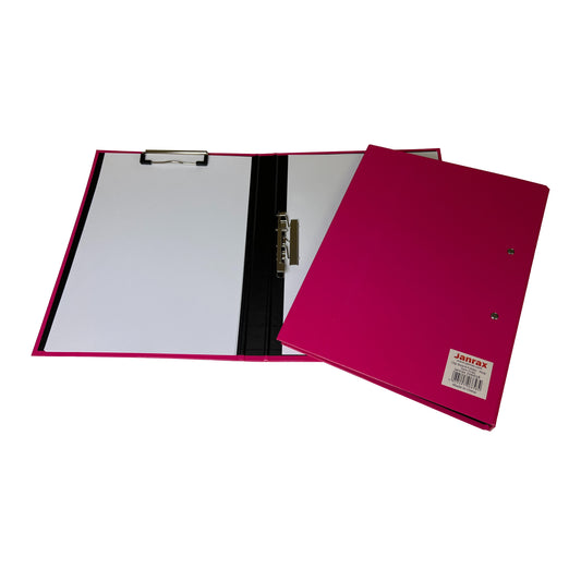 Pack of 10 Pink A4 Clipboard Document Clamp File Folders