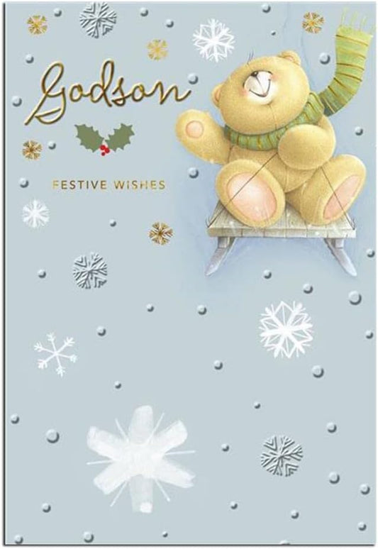 Forever Friends Godson Christmas Card