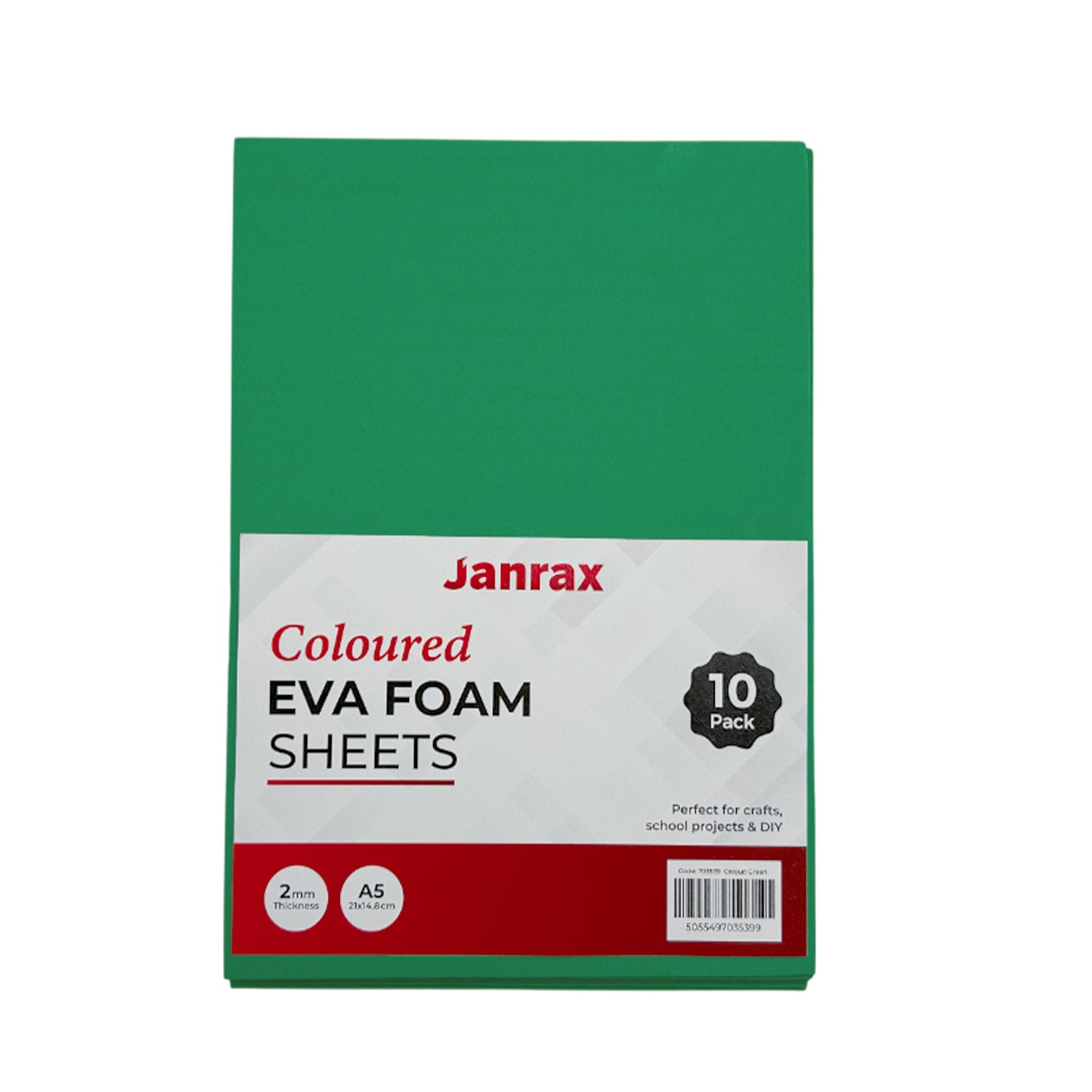 Pack of 50 A5 Dark Green Coloured EVA Foam Sheets