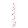 Pack of 8 Ruby Red Solid Hanging Swirl Decorations