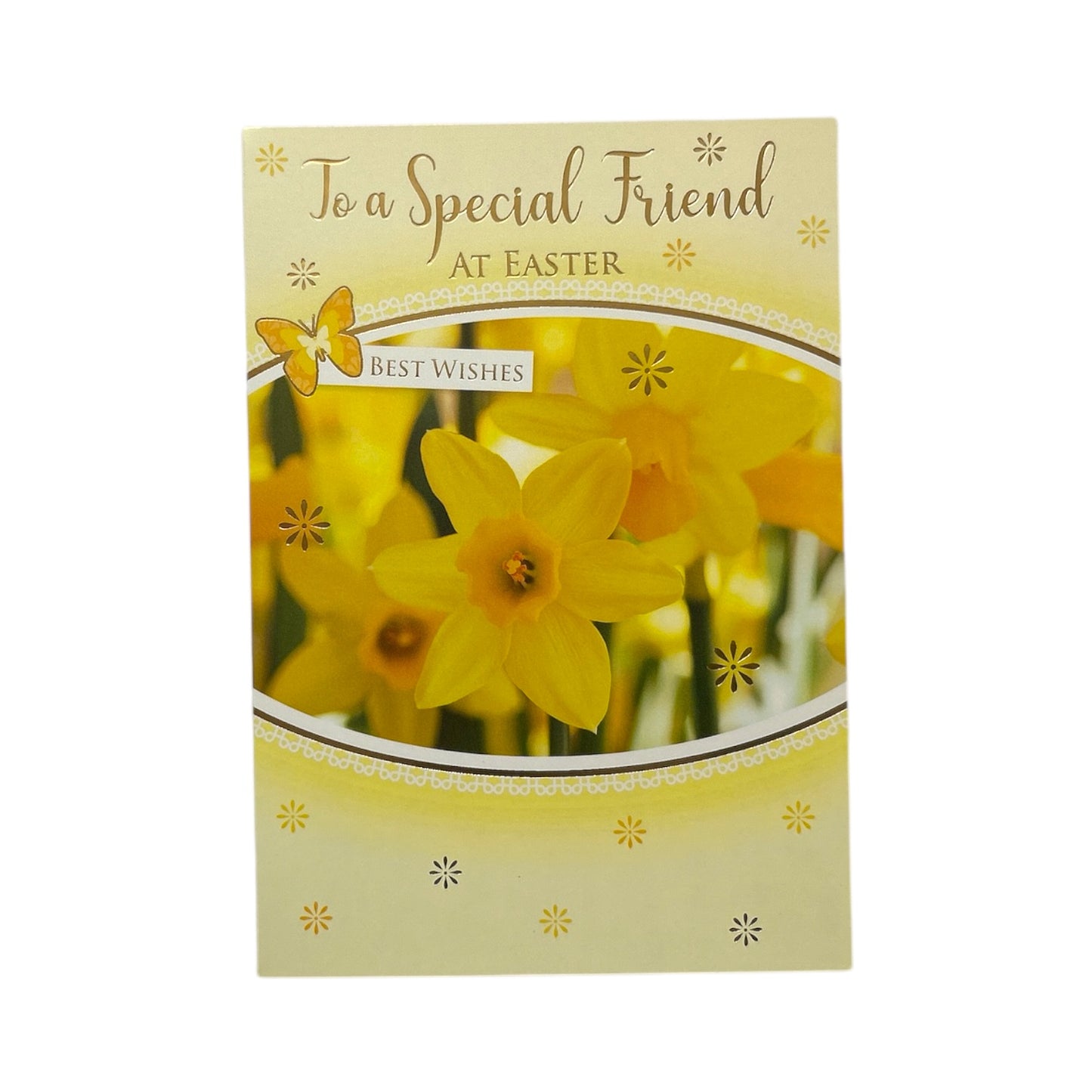 To Special Friend Yellow Daffodil Flowers Design Easter Card
