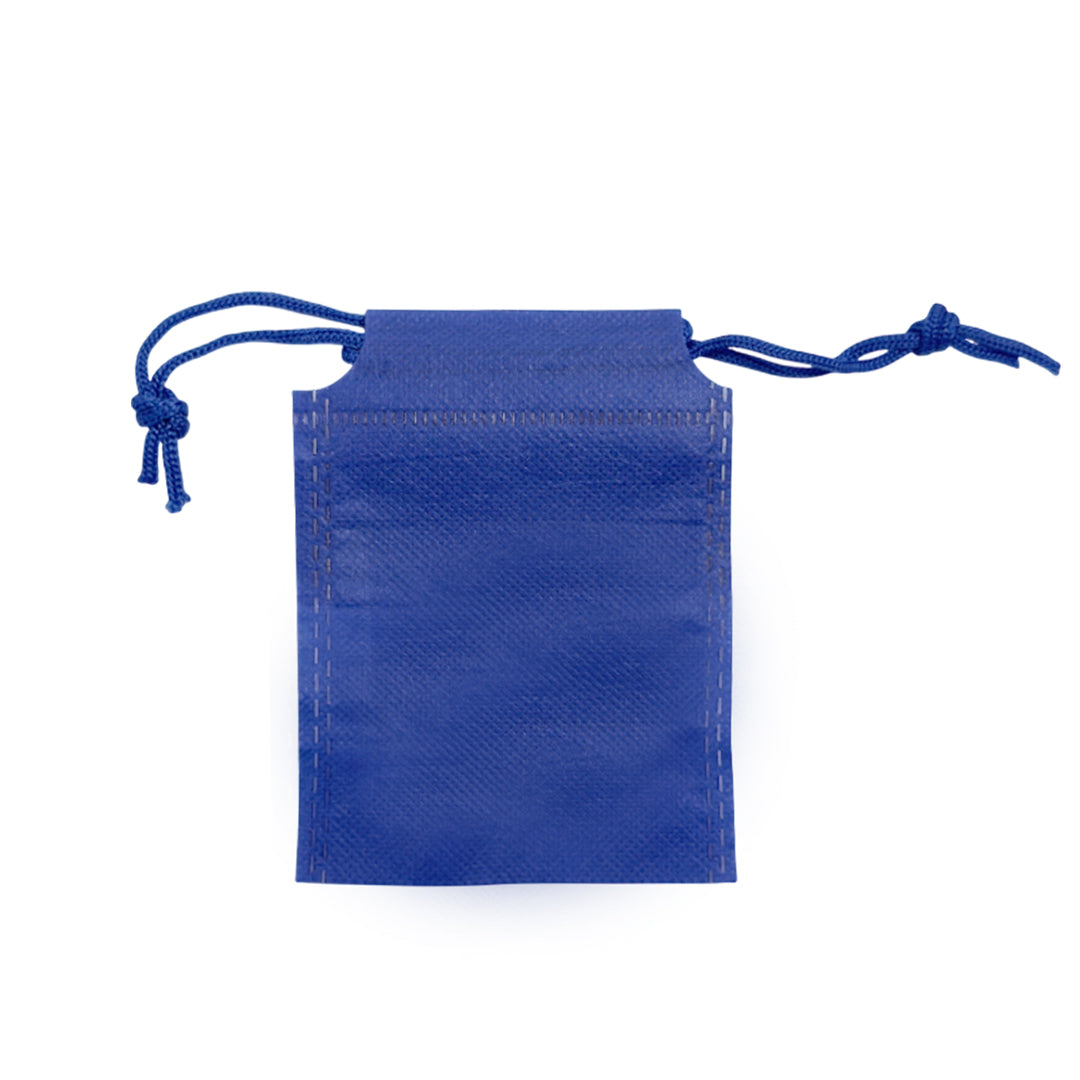 Pack of 25 Blue Coloured 12x9cm Non-Woven Drawstring Bags