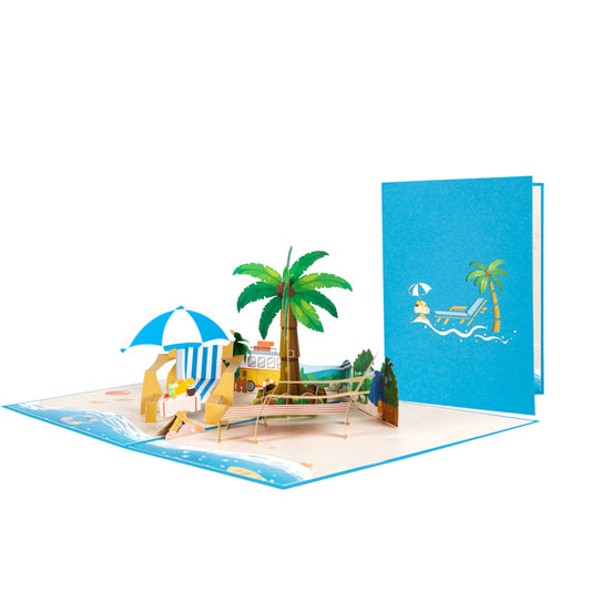 Beach Bliss 3D Summer Pop Up Greeting Card