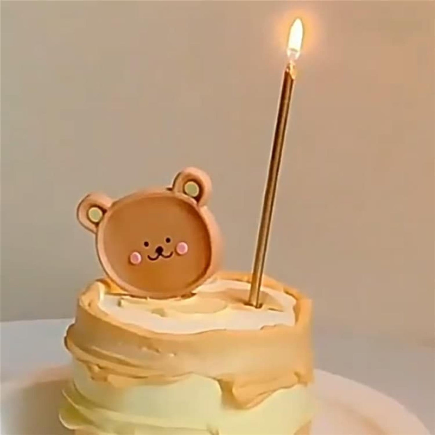 Pack of 12 Golden and Silver Smokeless Birthday Cake Candles