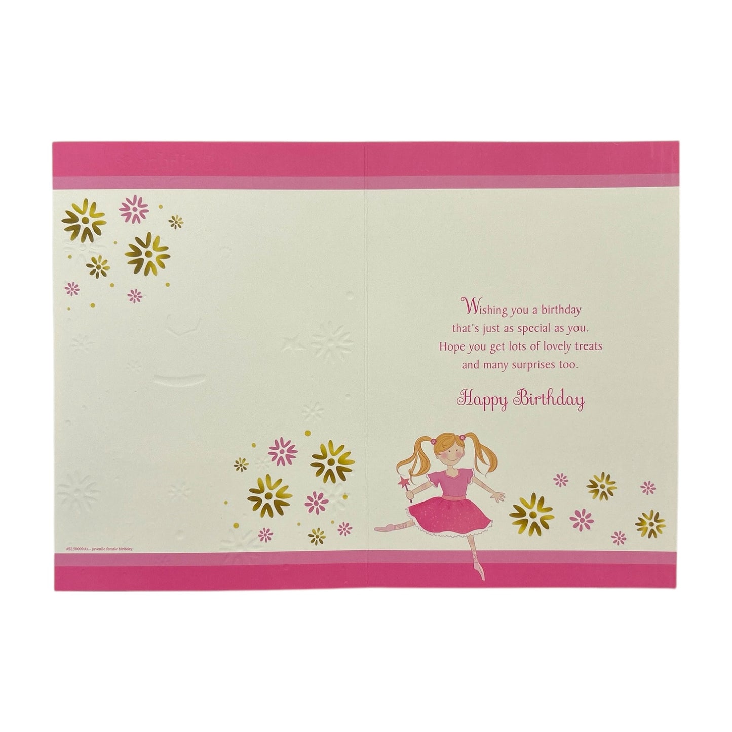 For Cousin Juvenile Girl Holding A Magic Wand Birthday Card