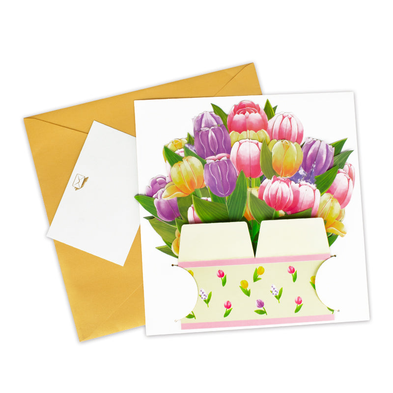 Bloom Box Tulip Delight 3D Pop Up Greeting Card