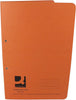 Pack of 25 Q-Connect 35mm Capacity Foolscap Orange Transfer Files