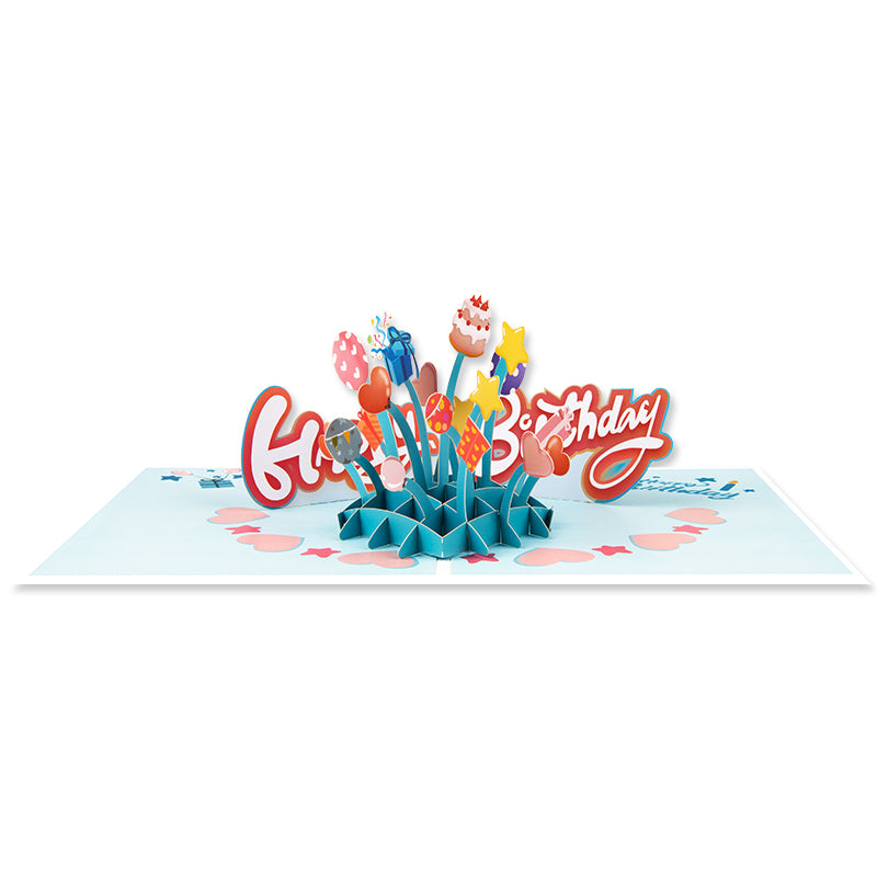 Balloon Bliss Sprinkle Joy 3D Pop Up Birthday Card