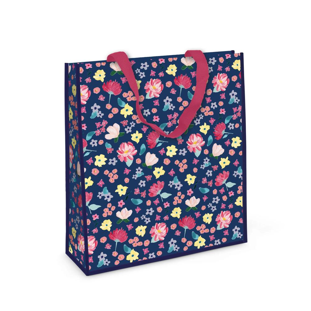 Pack of 12 Floral Small PP Woven Bags