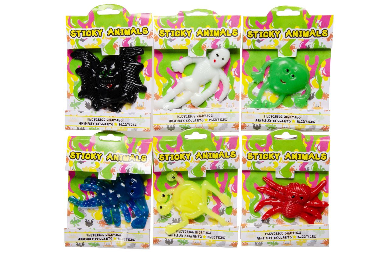 Pack of 12 Sticky Animals Large