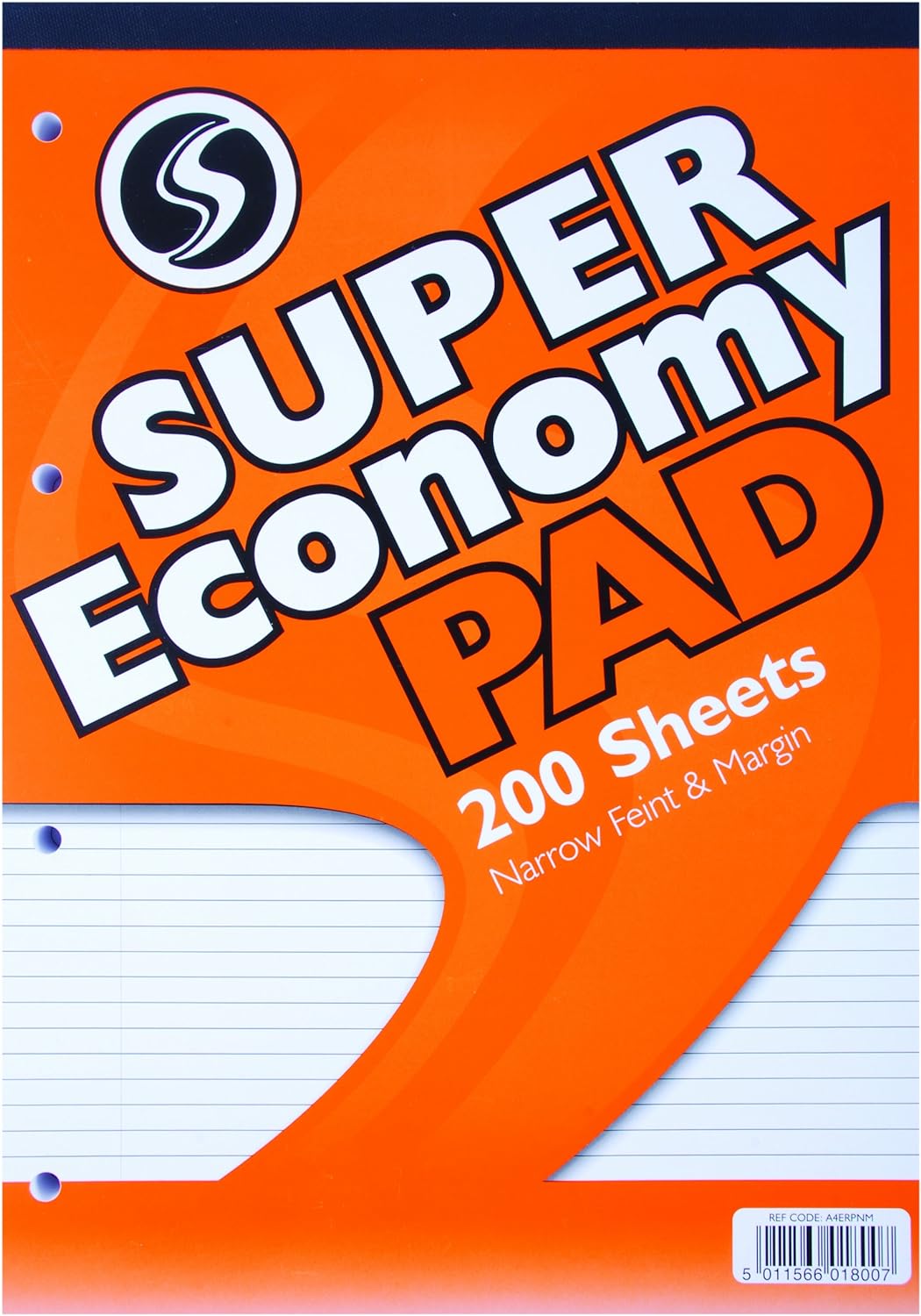 Super Economy A4 Refill Pad - Narrow Lined with Margin - 200 Sheets