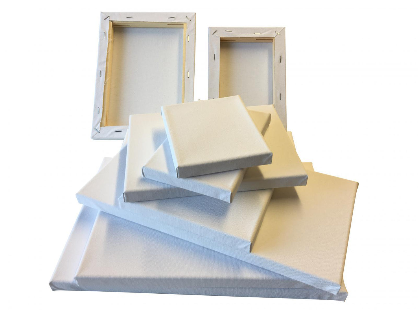 Set of 14 Assorted Sizes Blank White Stretched Board Art Frame 280gsm Canvas By Janrax