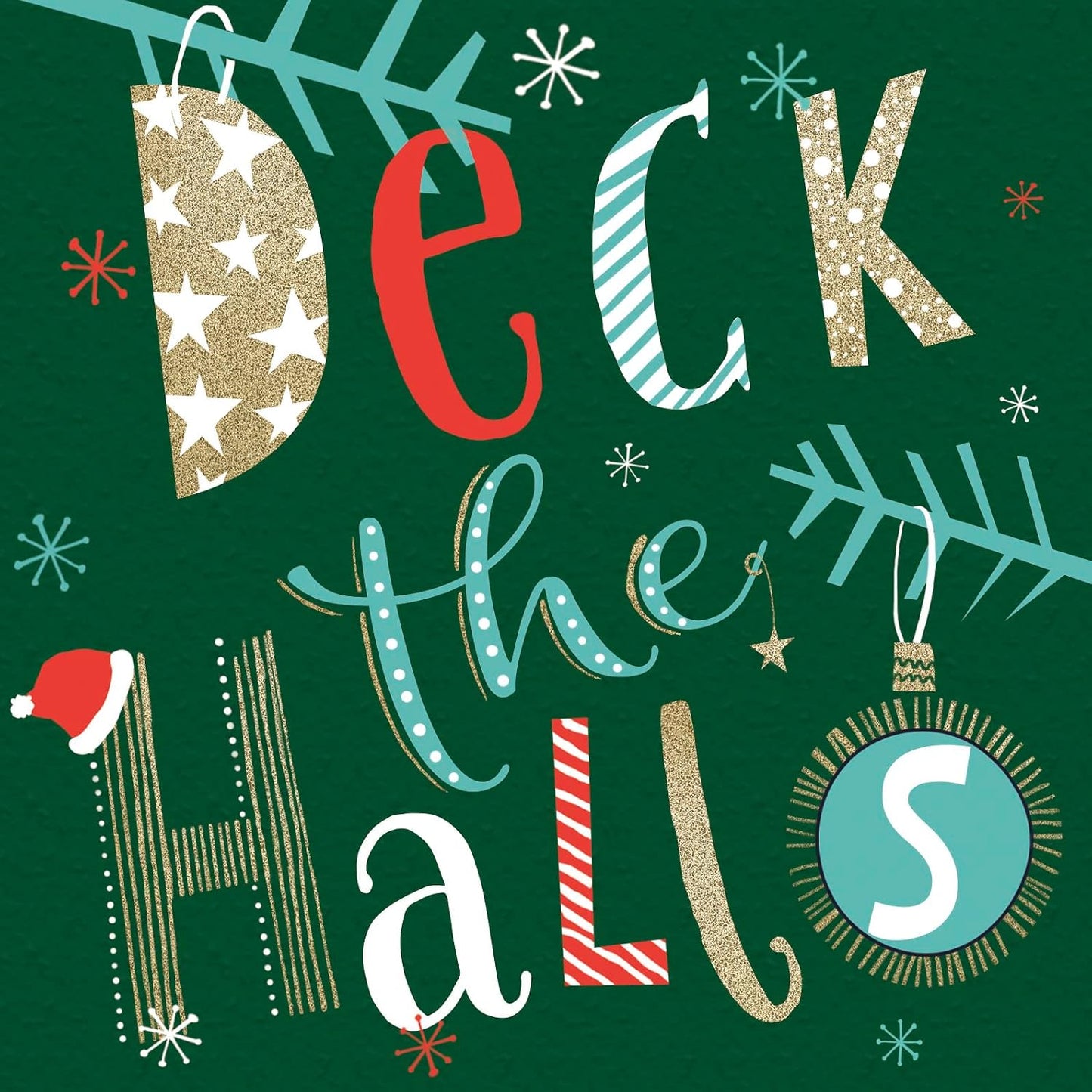 Pack of 8 Deck The Halls In Aid of Mind Charity Christmas Cards