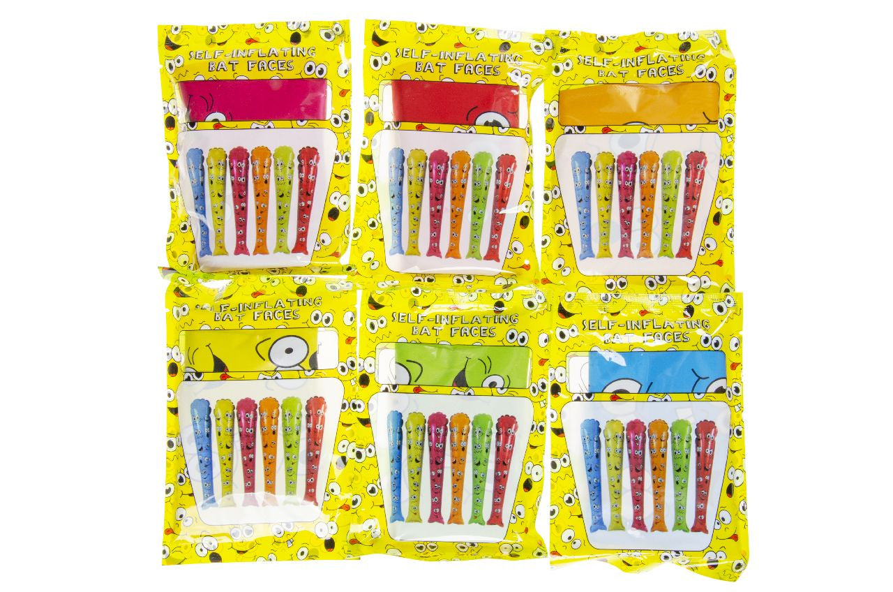 Pack of 48 Motion Face Print Self-Inflating Bats
